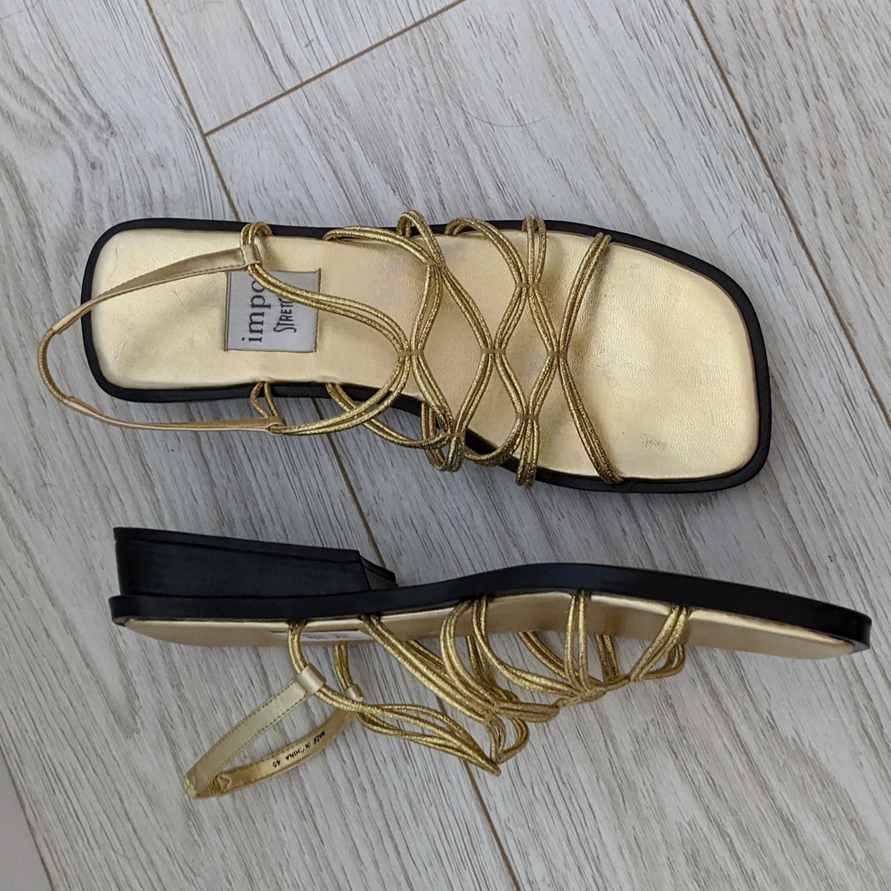 Impo Gold Strappy Sandals - Picture 5 of 8